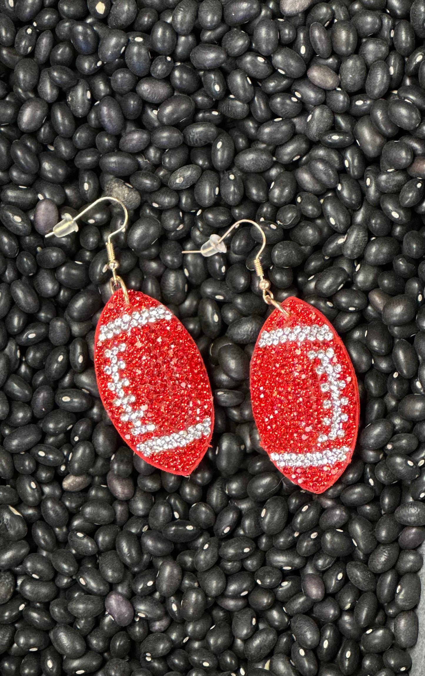 Football Puff Earrings