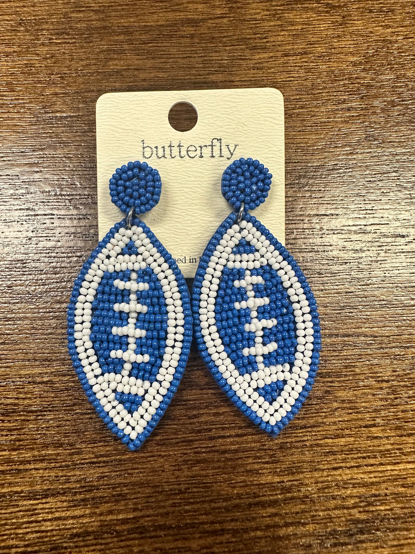 Football Beaded Earrings