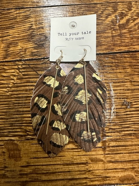 Feather Leopard Leather