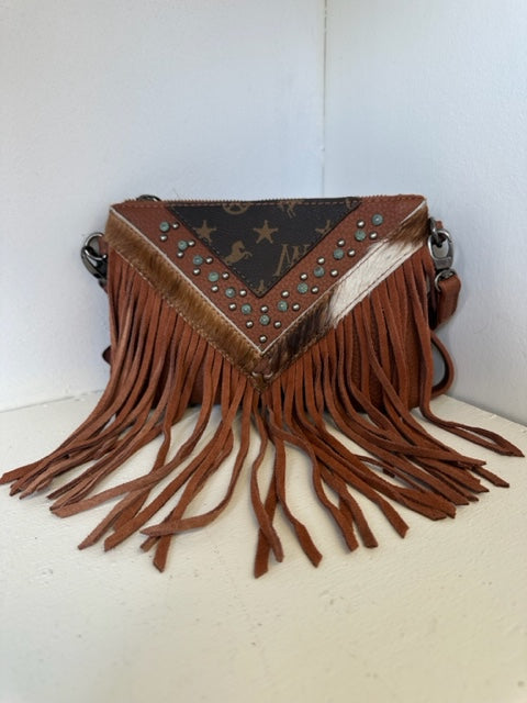 Montana West LV inspired fringe Crossbody