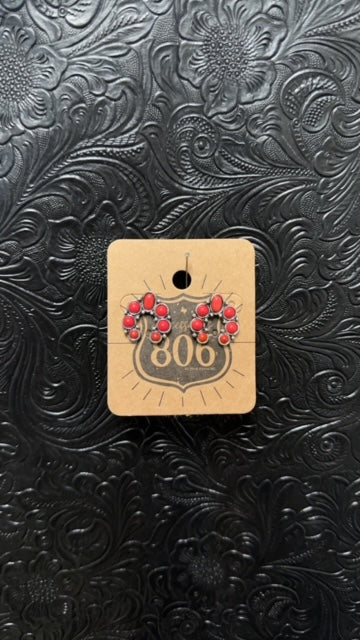 Horseshoe Studded Earrings