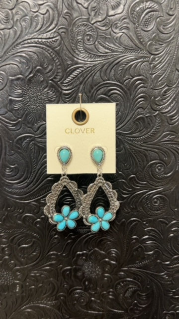 Teardrop Flower Earrings