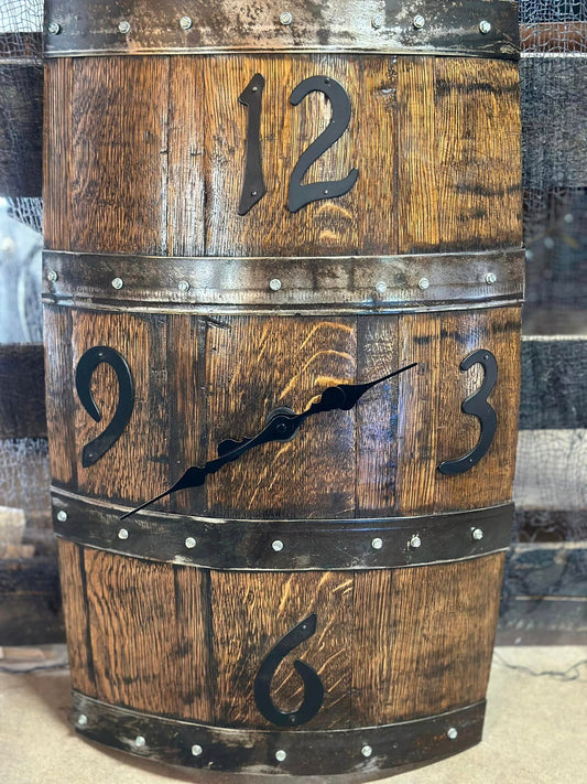 Whiskey Barrel Stave Clock