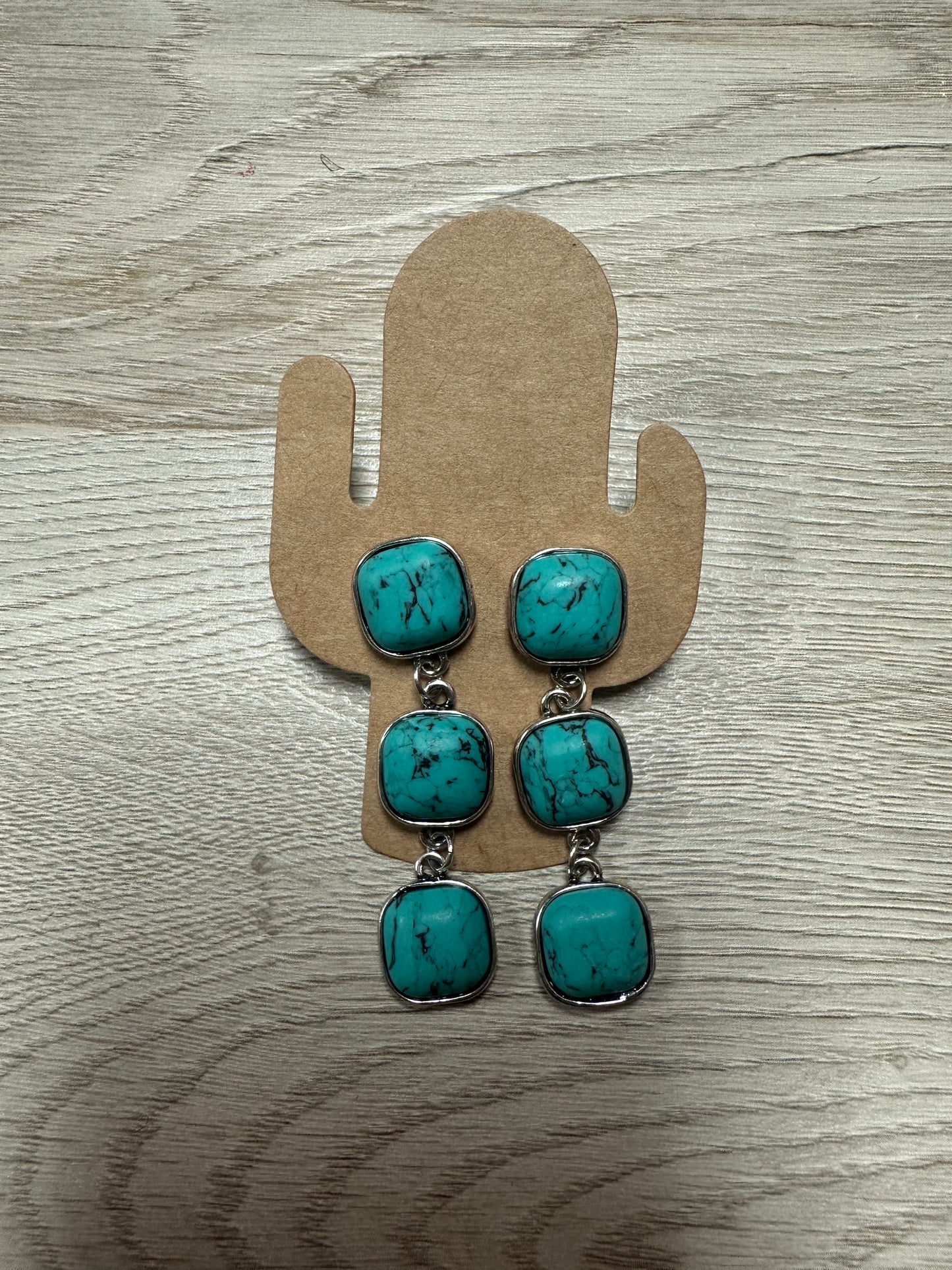 Turquoise 3 Pendant Earring