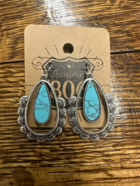 Teardrop Turquoise Earring